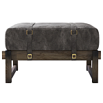 Пуф Duncan винтажная черная кожа  варинант исполнения - 1 | Loft Concept в Твери