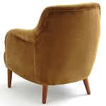 Кресло велюровое золотистого цвета Diaspro Gold  Armchair варинант исполнения - 3 | Loft Concept в Твери