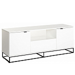 ТВ-тумба белая с  2-мя дверцами и ящиком Strict Lines варинант исполнения - 1 | Loft Concept в Твери