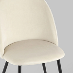 Мягкий стул в бежевом велюре Miruna Chair варинант исполнения - 7 | Loft Concept в Твери