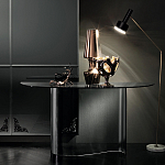 Консоль дымчатого цвета с изогнутым основанием Arabesque варинант исполнения - 4 | Loft Concept в Твери