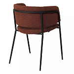 Стул полукруглый мягкий с буклированной обивкой Chair with Boucle Upholstery варинант исполнения - 7 | Loft Concept в Твери