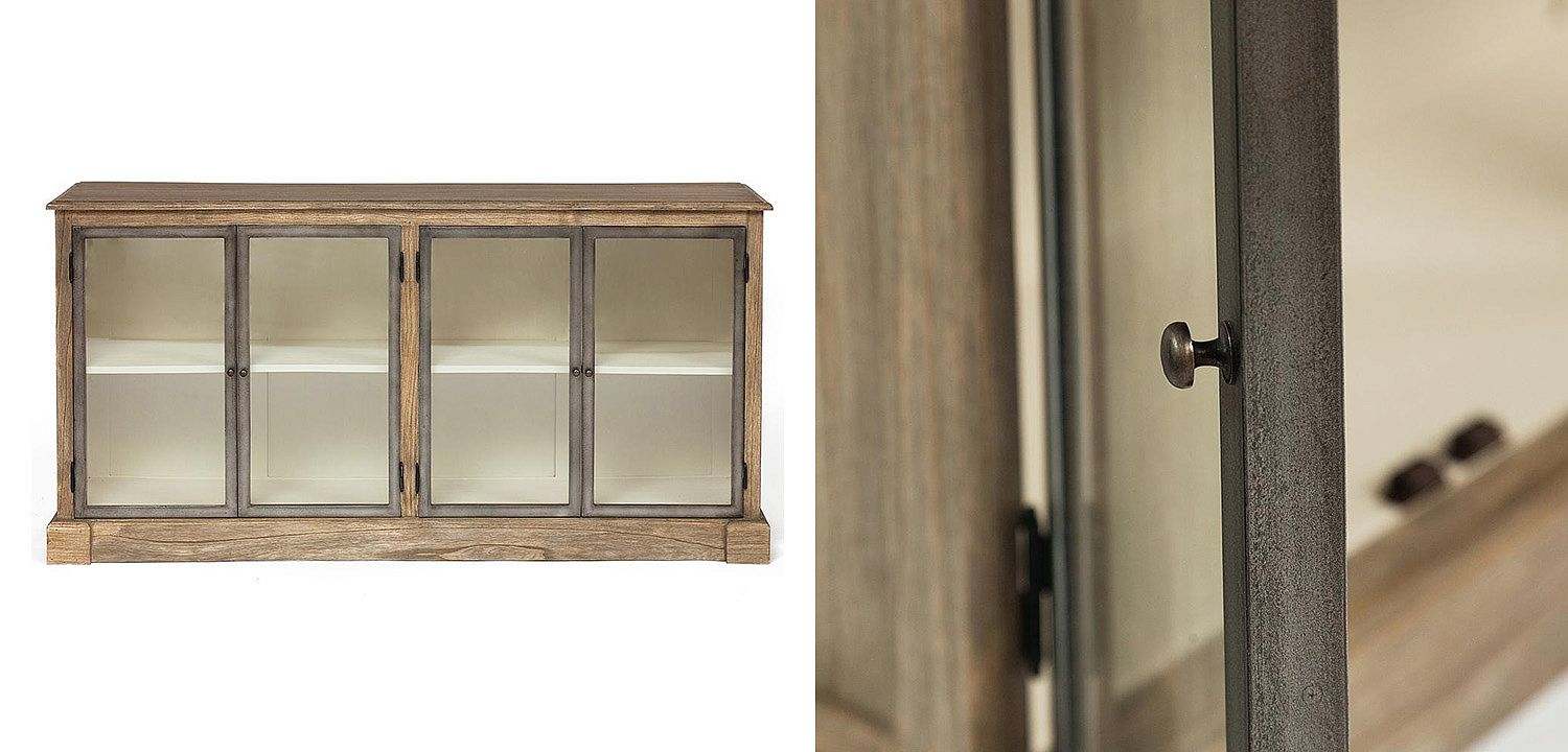Комод Provence Jacob Chest of Drawers glass doors Комод Provence Jacob Chest of Drawers glass doors - Loft-Concept в Твери