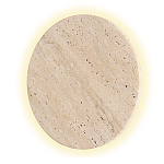 Бра с круглым плафоном из травертина Shaw Marble Lighting варинант исполнения - 3 | Loft Concept в Твери