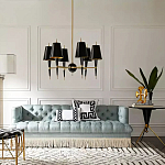 Дизайнерский журнальный столик с круглой столешницей на золотых ножках Risenbix варинант исполнения - 2 | Loft Concept в Твери