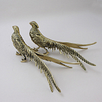 Статуэтка бронзовая пара Фазаны золотые Bronze Birds варинант исполнения - 2 | Loft Concept в Твери