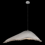 Подвесной светильник с асимметричным волнообразным абажуром и фактурной бахромой по краю Tactile Line варинант исполнения - 13 | Loft Concept в Твери
