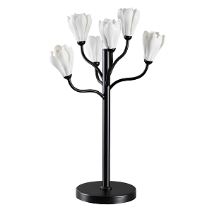 Настольная лампа с ветвями и белыми фарфоровыми цветами Floralis