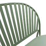 Зелёная скамья из стали Goodwin Metal Bench Green варинант исполнения - 6 | Loft Concept в Твери