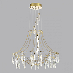 Люстра подвесная из металла с хрустальными прозрачными подвесками Quasar 81 варинант исполнения - 4 | Loft Concept в Твери