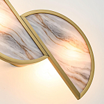 Бра с двумя полукруглыми плафонами из искусственного алебастра в бронзовой оправе Marbella варинант исполнения - 5 | Loft Concept в Твери