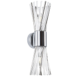 Бра с декором в виде хрустальных и металлических трубочек Nembus Glass Chrome Wall Lamp варинант исполнения - 1 | Loft Concept в Твери