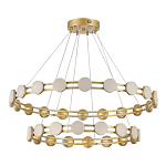 Люстра двухъярусная с круглыми светодиодными источниками света Maxine Light варинант исполнения - 7 | Loft Concept в Твери