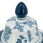 Ваза с крышкой и голубым цветочным рисунком 37 см Blue & White Ornament варинант исполнения - 3 | Loft Concept в Твери