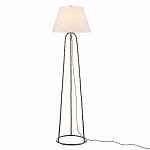 Торшер с конусовидным тканевым абажуром и фактурным каркасом Industrial Profile варинант исполнения - 1 | Loft Concept в Твери