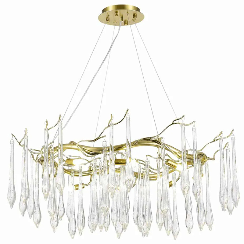Люстра TEARDROPS Crystal Rain 80 см Золотой Люстра TEARDROPS Crystal Rain 80 см Золотой в Твери | Loft Concept
