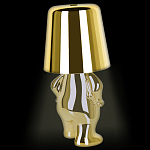 Настольная лампа фигурная золотого цвета с гладким абажуром Высота 19 см Sophia варинант исполнения - 7 | Loft Concept в Твери