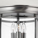 Потолочный светильник в форме фонаря с прозрачным цилиндрическим плафоном и тремя лампами в форме свечей Hinkley варинант исполнения - 4 | Loft Concept в Твери