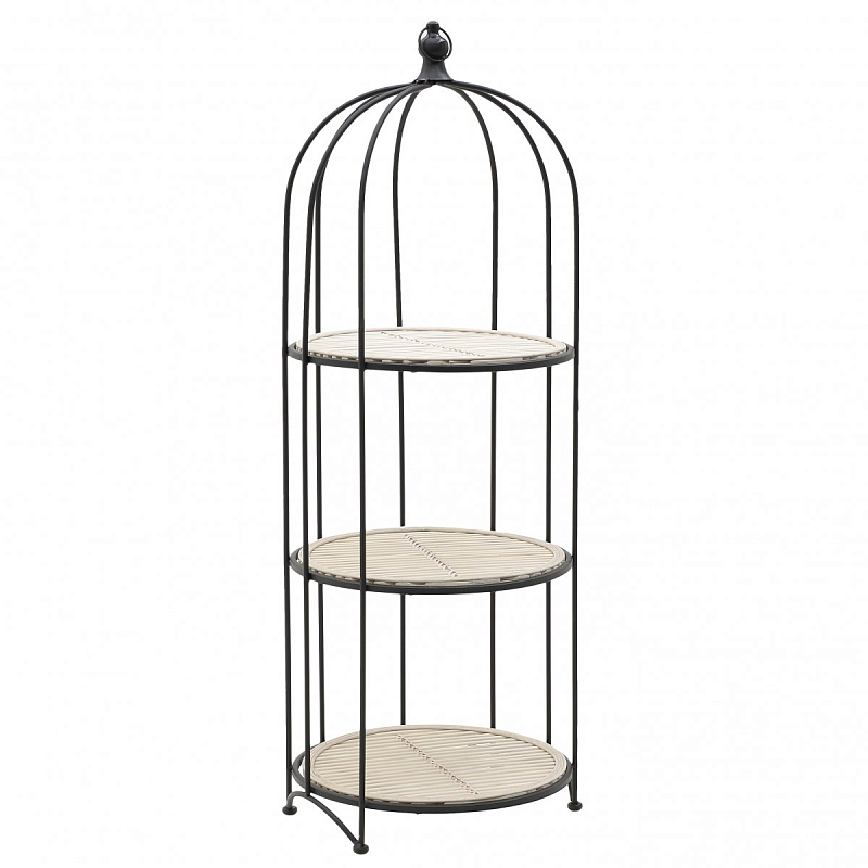 Стеллаж Cage Rack Circle Черный Бежевый Стеллаж Cage Rack Circle Черный Бежевый в Твери | Loft Concept