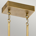 Люстра подвесная прямоугольная цвета латунь Kichler варинант исполнения - 3 | Loft Concept в Твери