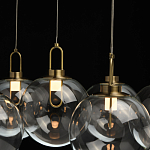 Люстра с 7-ю плафонами из прозрачного стекла в форме шара Orb Cascade  варинант исполнения - 7 | Loft Concept в Твери