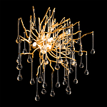 Бра с лучеобразным основанием и подвесками из прозрачного стекла в виде длинных капель Droplet Chandelier варинант исполнения - 4 | Loft Concept в Твери