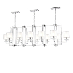 Люстра прямоугольной формы с 12-ю цилиндрическими плафонами из стекла Laurent варинант исполнения - 4 | Loft Concept в Твери