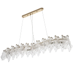 Линейная люстра с декором из текстурированного стекла Textured Glass Linear Chandelier 8 варинант исполнения - 1 | Loft Concept в Твери