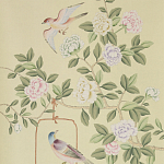 Обои ручная роспись Askew Verdigris  варинант исполнения - 1 | Loft Concept в Твери