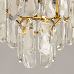 Люстра многоярусная с овальными прозрачными подвесками 28 см Harmonica варинант исполнения - 9 | Loft Concept в Твери