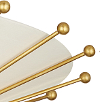 Потолочный светильник в форме конуса с каркасом золотого цвета и тканевым абажуром Inspiration in Light варинант исполнения - 1 | Loft Concept в Твери