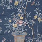 Обои ручная роспись Houghton Dark Blue варинант исполнения - 2 | Loft Concept в Твери