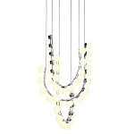 Люстра подвесная светодиодная с круглыми плафонами белого цвета PEARLS Suspension 39  варинант исполнения - 1 | Loft Concept в Твери
