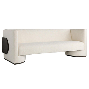 Трехместный диван Florida Sofa  с элегантным деревянным декором 