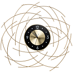 Часы настенные из металла с чёрным циферблатом Current Time варинант исполнения - 1 | Loft Concept в Твери