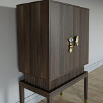 Кабинетный шкаф Elsa Dreams Walnut с 2-мя ящиками варинант исполнения - 5 | Loft Concept в Твери