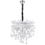 Люстра с хрустальными подвесками капли серебро Droplet Silver Chandelier 5 варинант исполнения - 2 | Loft Concept в Твери