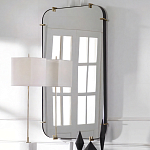 Зеркало настенное в черной металлической раме Mirror Cardinal варинант исполнения - 5 | Loft Concept в Твери