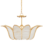 Люстра в форме тюльпана с лепестками из прозрачных стеклянных бусин Hanging Flowers варинант исполнения - 4 | Loft Concept в Твери