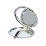 Зеркало карманное складное круглое из натурального камня Малахит с Хризоколлой в подарочной упаковке Silver Stone Mirrors варинант исполнения - 3 | Loft Concept в Твери