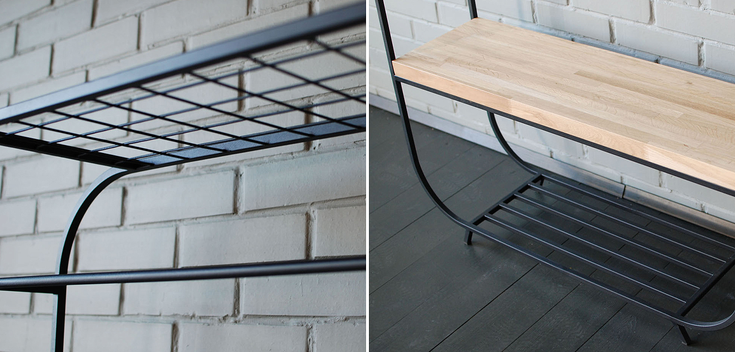 Рейл Hardin Industrial Metal Rust Clothes Rail Рейл Hardin Industrial Metal Rust Clothes Rail - Loft-Concept в Твери