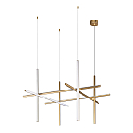 Люстра с 6-ю цилиндрическими плафонами на тонких тросах Trumpet tube варинант исполнения - 2 | Loft Concept в Твери