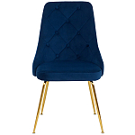 Стул в темно-синей велюровой обивке Ward Dark Blue Velour Chair варинант исполнения - 2 | Loft Concept в Твери