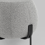 Пуф в ткани букле серого цвета Pikelet варинант исполнения - 3 | Loft Concept в Твери