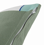 Подушка декоративная хлопковая мятного цвета с абстрактным принтом Elysian Flow Breeze варинант исполнения - 4 | Loft Concept в Твери