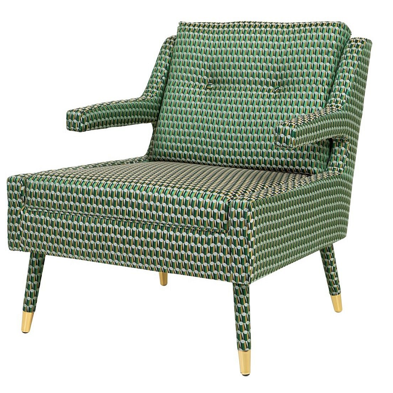 BALHAM CHAIR кресло Зеленый Золотой BALHAM CHAIR кресло Зеленый Золотой в Твери | Loft Concept