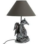 Настольная лампа с абажуром Дракон Silver Dragon варинант исполнения - 3 | Loft Concept в Твери