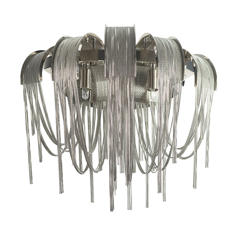 Бра с металиическими цепочками и дугообразными элементами Atlantis Chain Никель Золотой в Твери | Loft Concept 