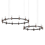 Люстра подвесная с цилиндрическими плафонами на двух круглых подвесах  Arnaut Light варинант исполнения - 1 | Loft Concept в Твери