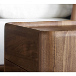 Прикроватный деревянный столик с 2-мя ящиками Moon Walnut Furniture варинант исполнения - 8 | Loft Concept в Твери